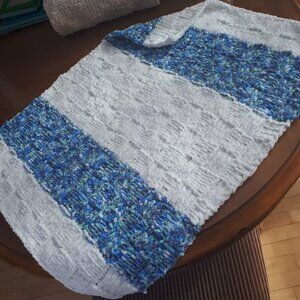 Hand knitted baby blanket